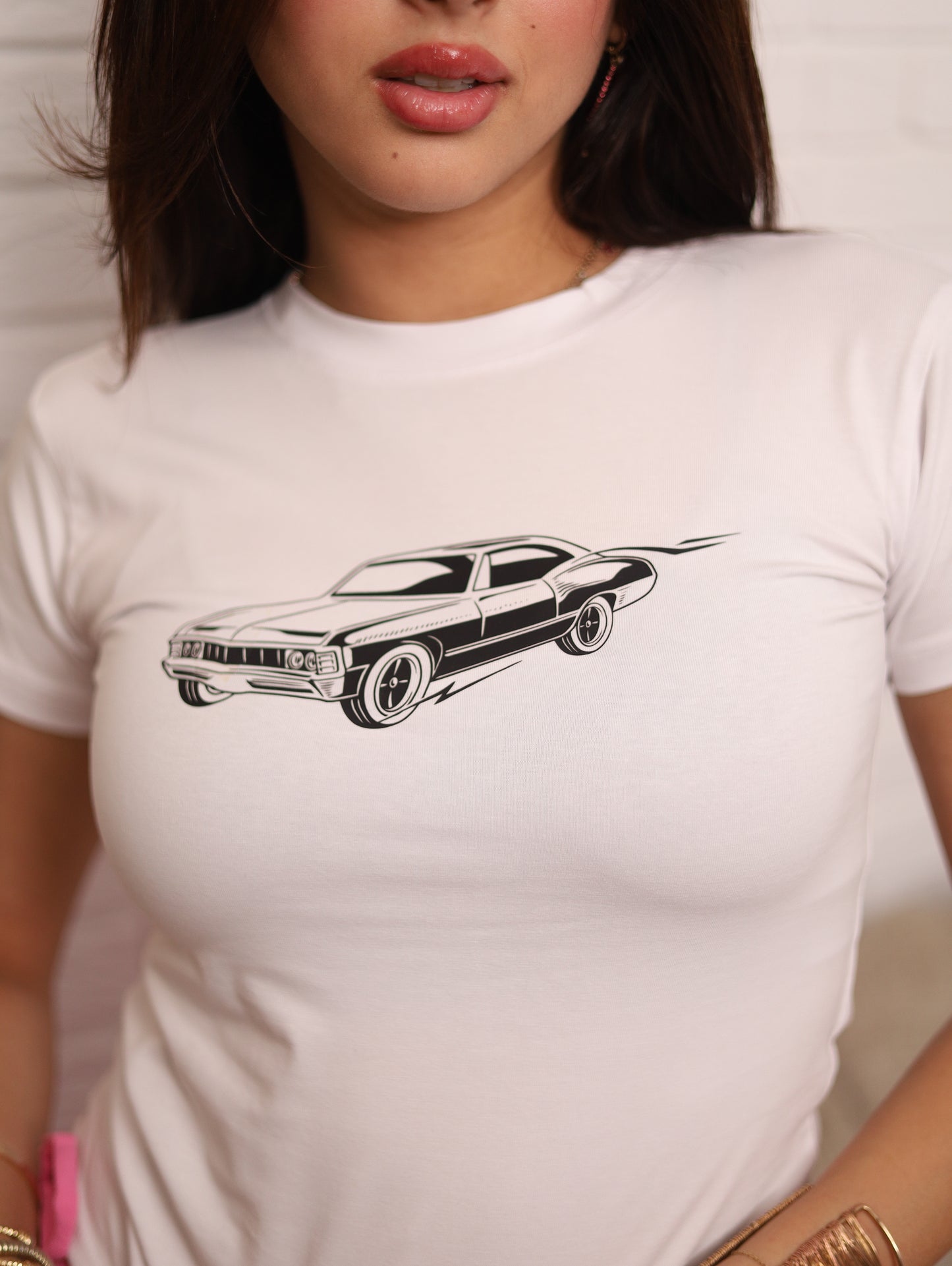 Classic car baby tee.