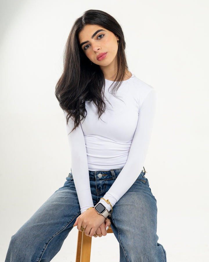 MILKY SEAMLESS TOP FULLY LAYERED ROUNDNECK